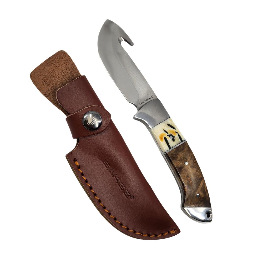 SARGE TERRAIN- WOOD & STAG FIXED BLADE GUT HOOK