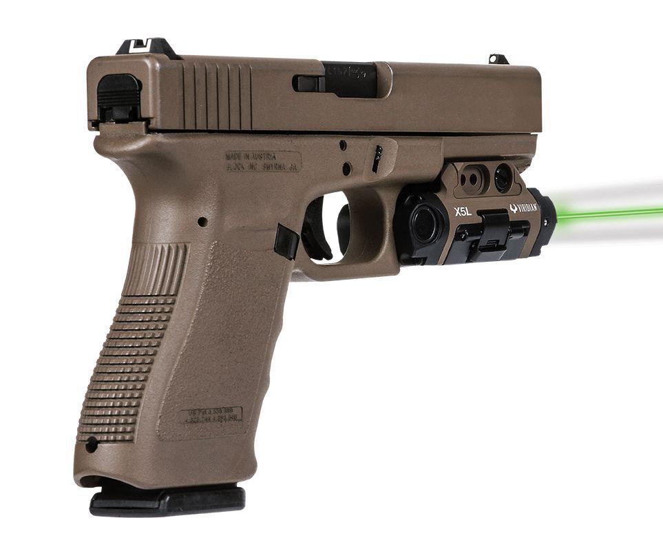 Viridian X5L-FDE Gen 3 Universal Mount Green Laser w/ Tactical Light MP FDE