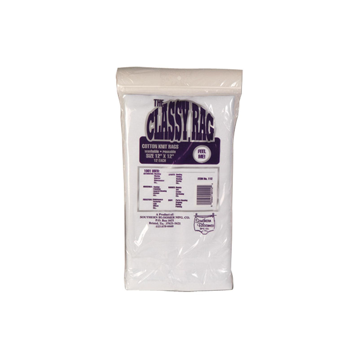 12CT 12X12 100% COTTON RAG