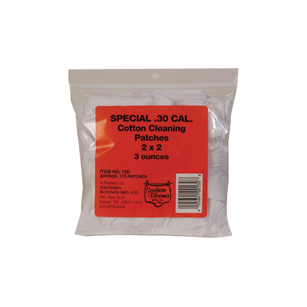 130 CT..30CAL 3OZ 2  X 2  COTTON