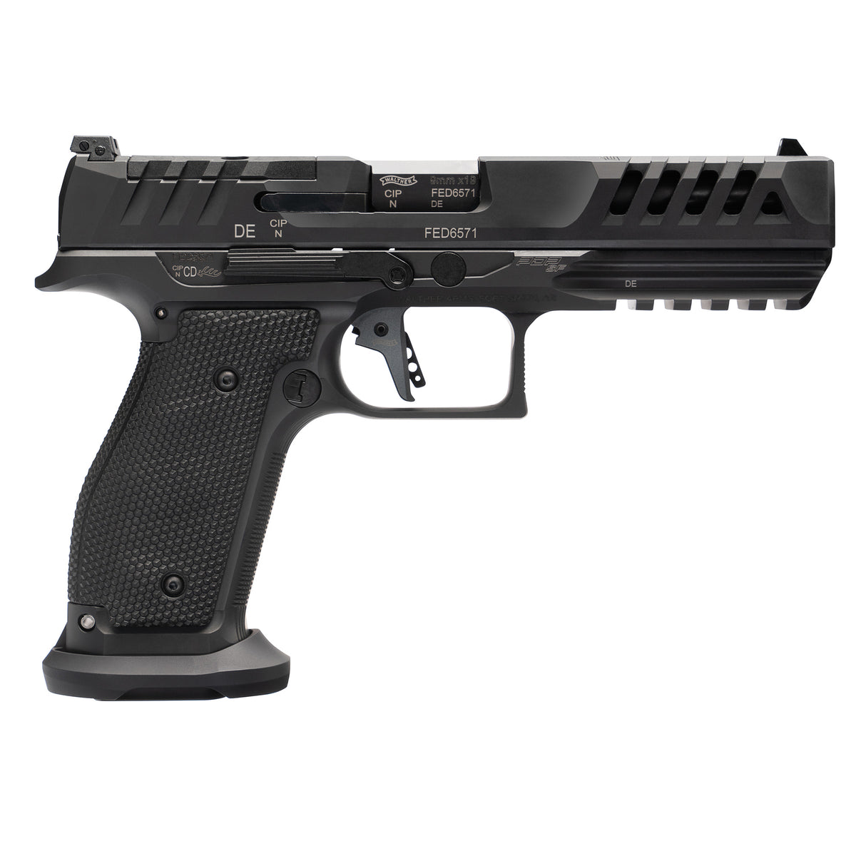 Walther PDP Match Steel Frame 5″ 9mm Full Size Optics Ready Pistol - 20 Rounds