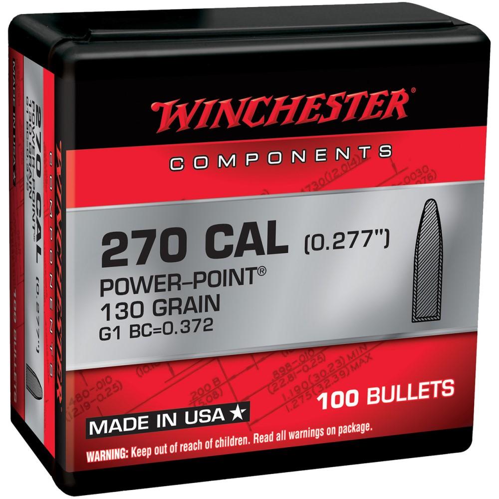 BULLETS 270CAL 130GR POWER POINT 100 CT