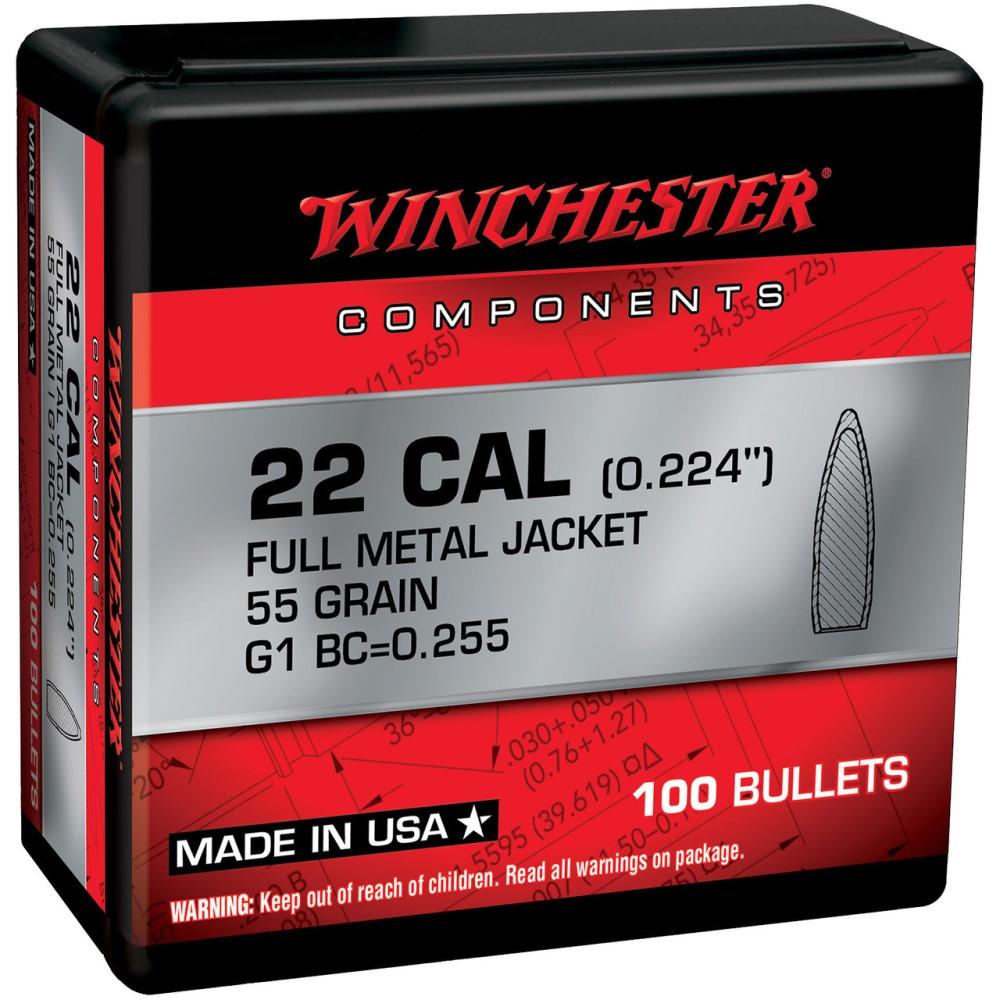 BULLETS 5.56 NATO MC 55GR FMJ 100 COUNT