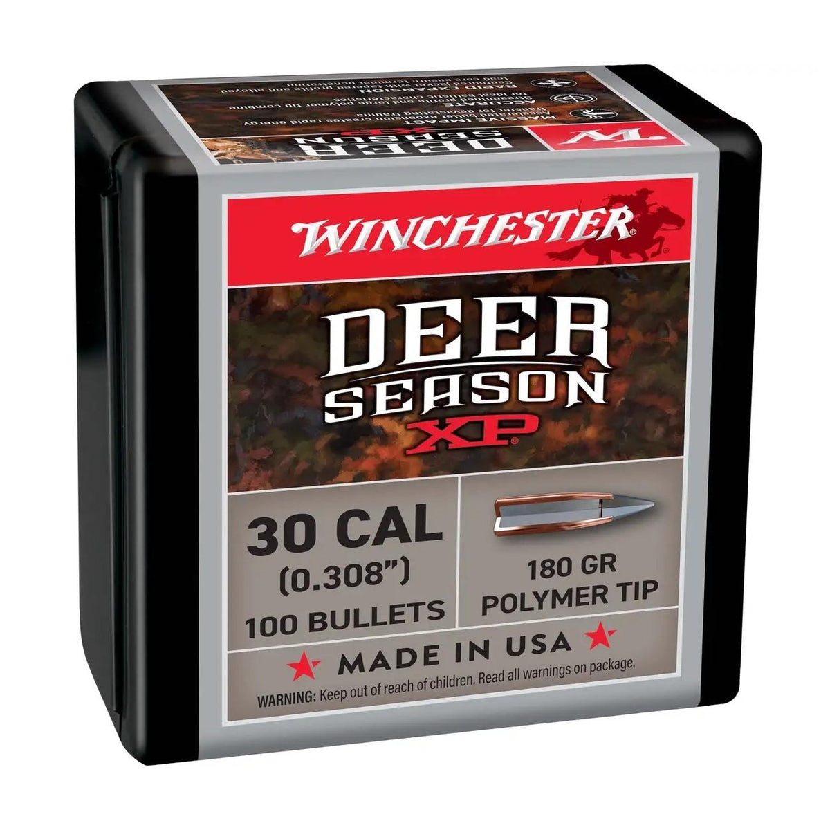 Winchester Deer Seaon XP Rifle Bullets 30 cal 180 gr 100/ct