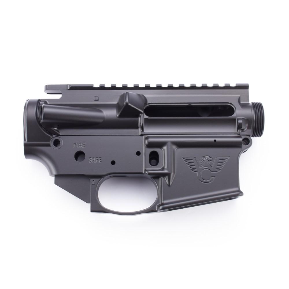 AR15 Receiver Set Lower/Upper Matched Set Forged Closed Triggerguard BLK
