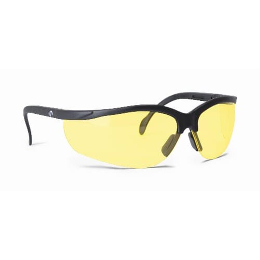 WALKERS SPORT GLASSES YELLOW LENS BLACK POLYMER FRAME POLYCARBONATE LEN