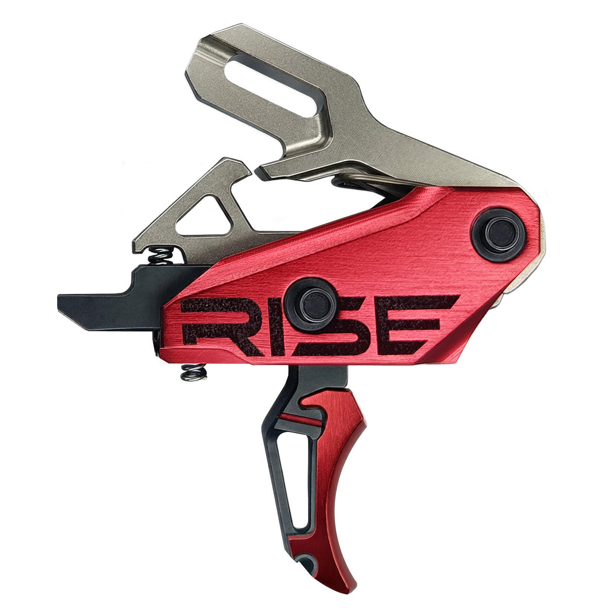 Rise Rev 535 APT Gen 2 AR Trgr Slvr Bs Red Crvd and Flat Intrchngble Blds