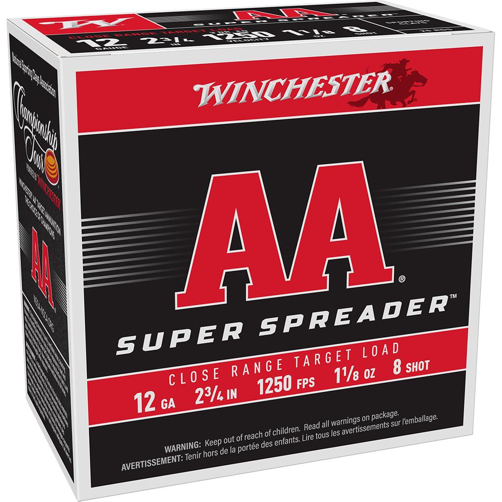 AA LIGHT TARGET 12 GA 2-3/4 #8 1-1/8 OZ 1250FPS SPREADER LOAD 25 RD