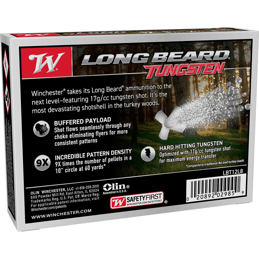 WINCHESTER LONG BEARD TUNGSTEN 12 GA 3.5'' #8 TS17 2-3/4 OZ 5/RDS