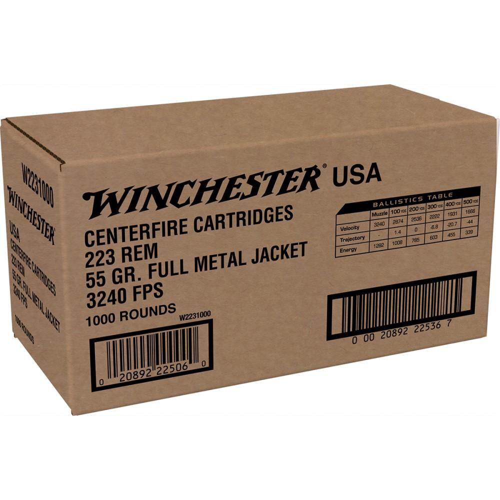 Lake City .223 55gr FMJ 1,000 RD Loose pack