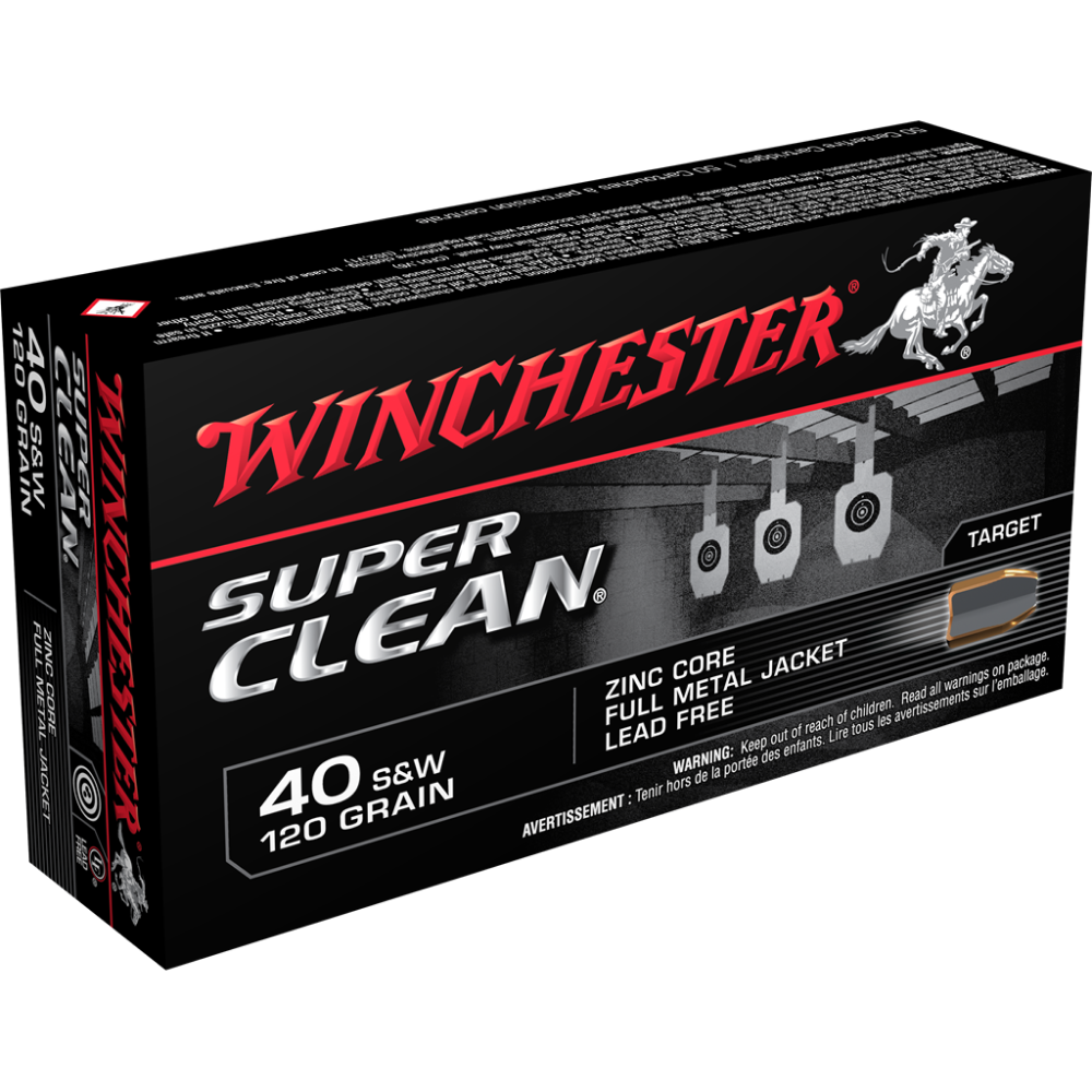 SUPER CLEAN 40 S&W 120GR ZINC NT 50RD