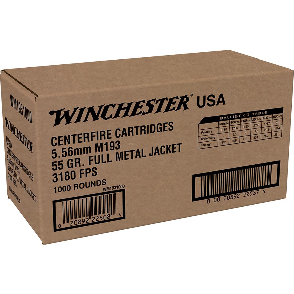 Lake City 5.56mm M193 55gr FMJ 1,000 RD Loose Pack