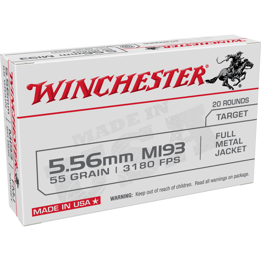 Lake City 5.56 MM M193 FMJ WIN 55 GR 1,000 RD Case