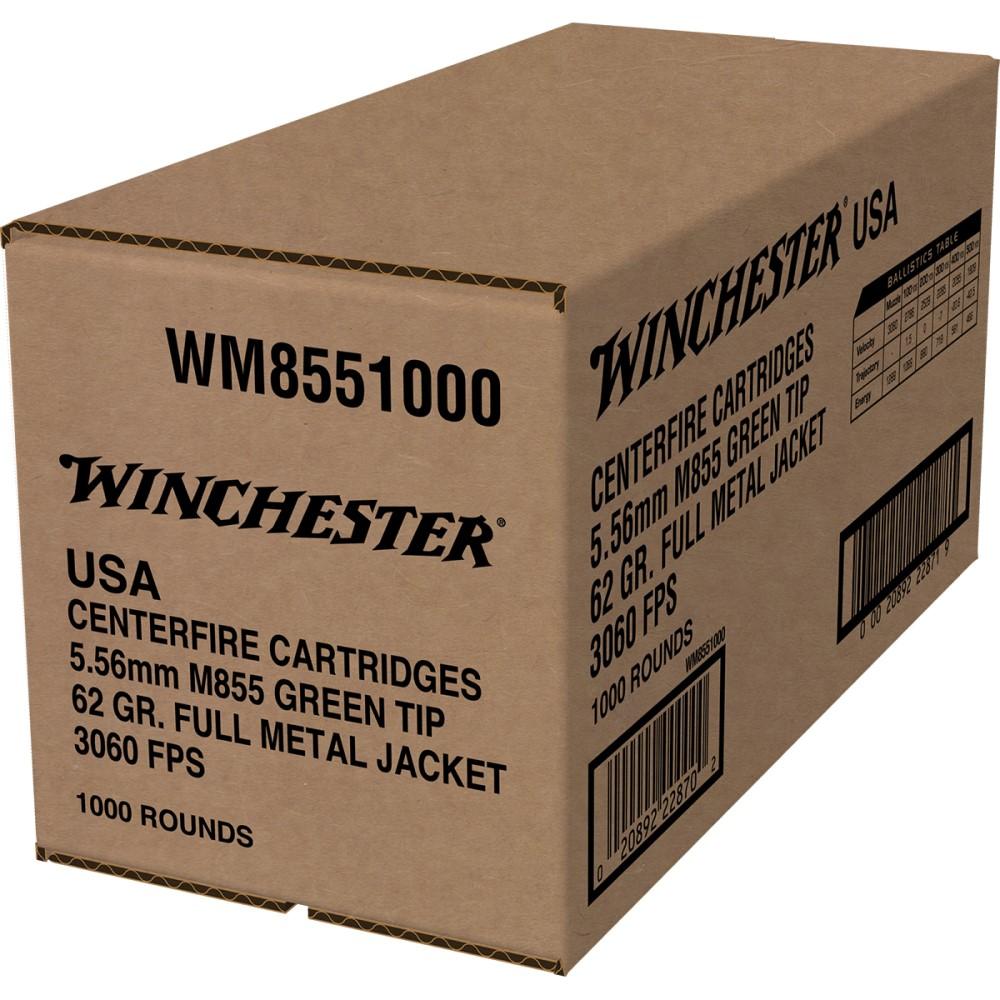 Lake City 5.56mm M855 Green Tip 62gr FMJ 1,000 RD Loose Pack