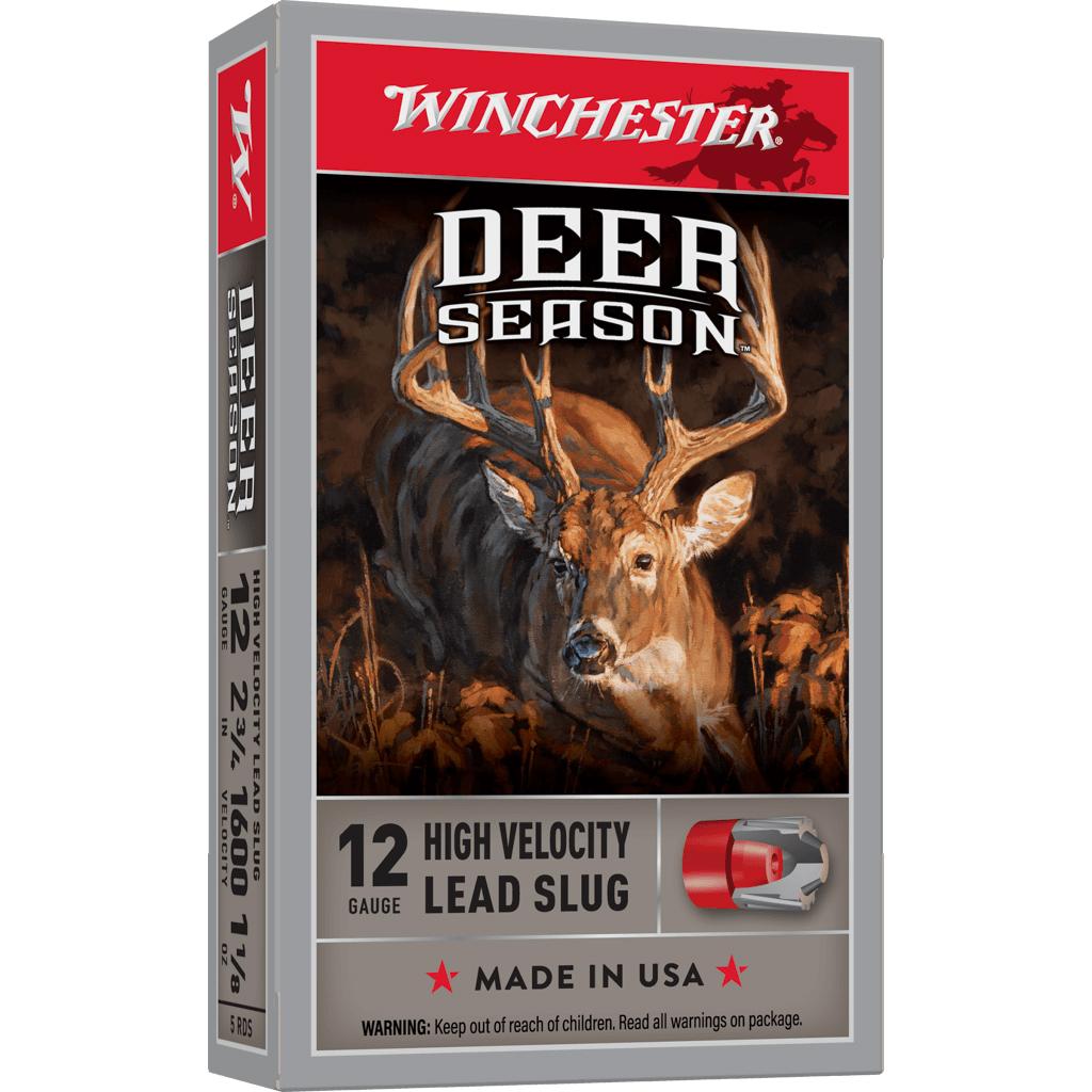 Deer Season 12 ga 2-3/4 HB 1 Rifle Slug  Deer 5 Rounds Ammo