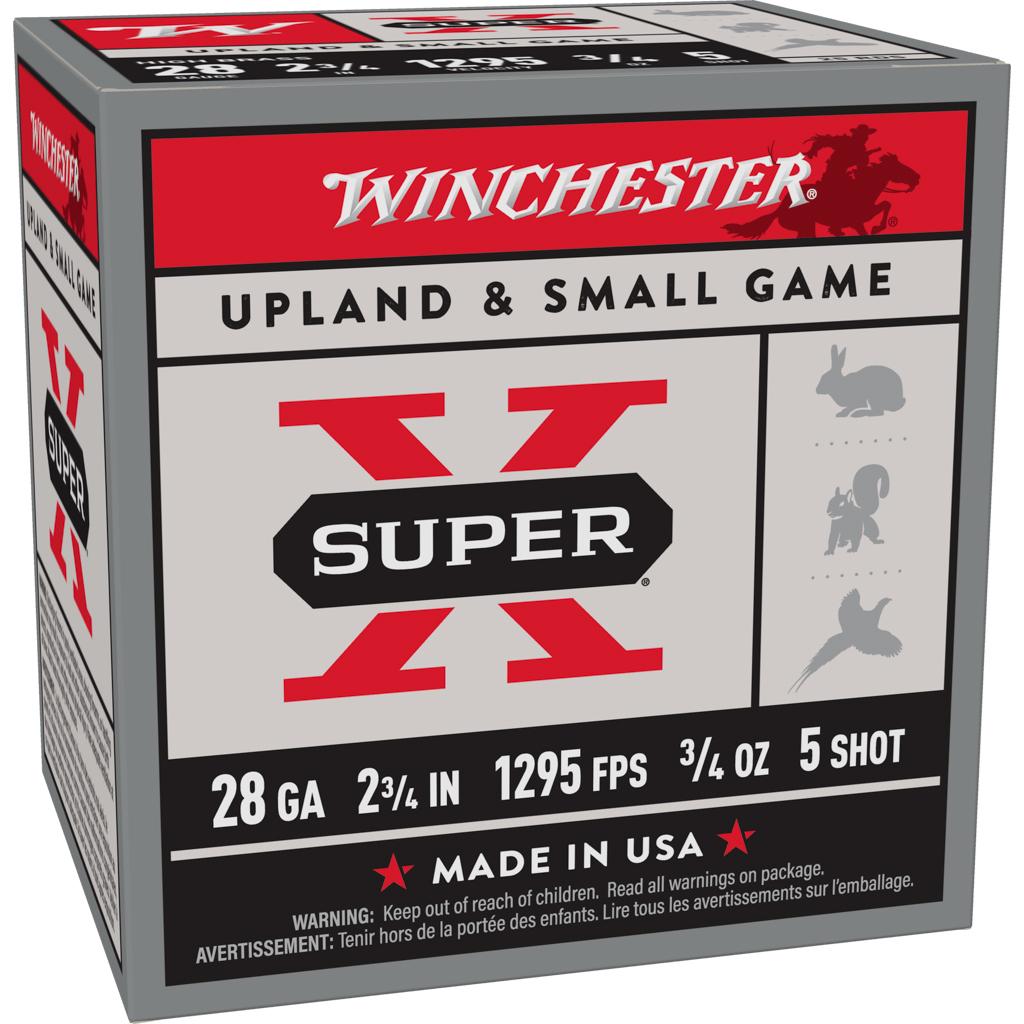 SUPER-X HIGH BRASS GAME 28GA 2-3/4 3/4OZ #5 SHOT 25RD