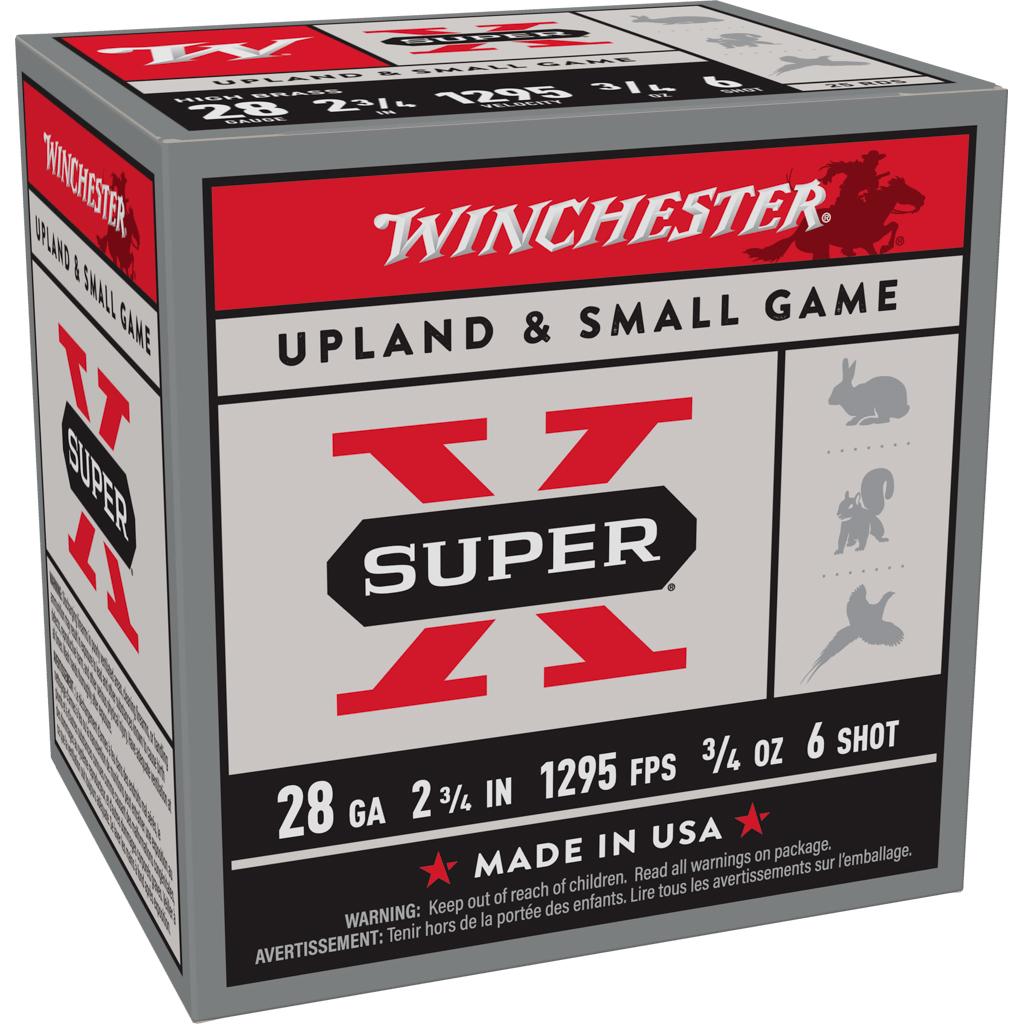 SUPER-X HIGH BRASS GAME 28GA 2-3/4 3/4OZ #6 SHOT 25RD