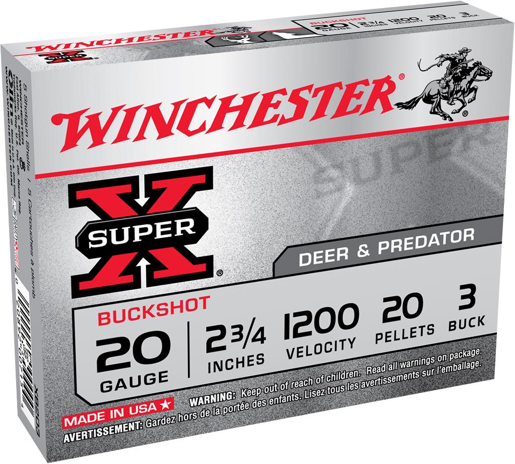 WIN S/X 20 GA  2-3/4 #3 Buckshot 20-pellet 15RD