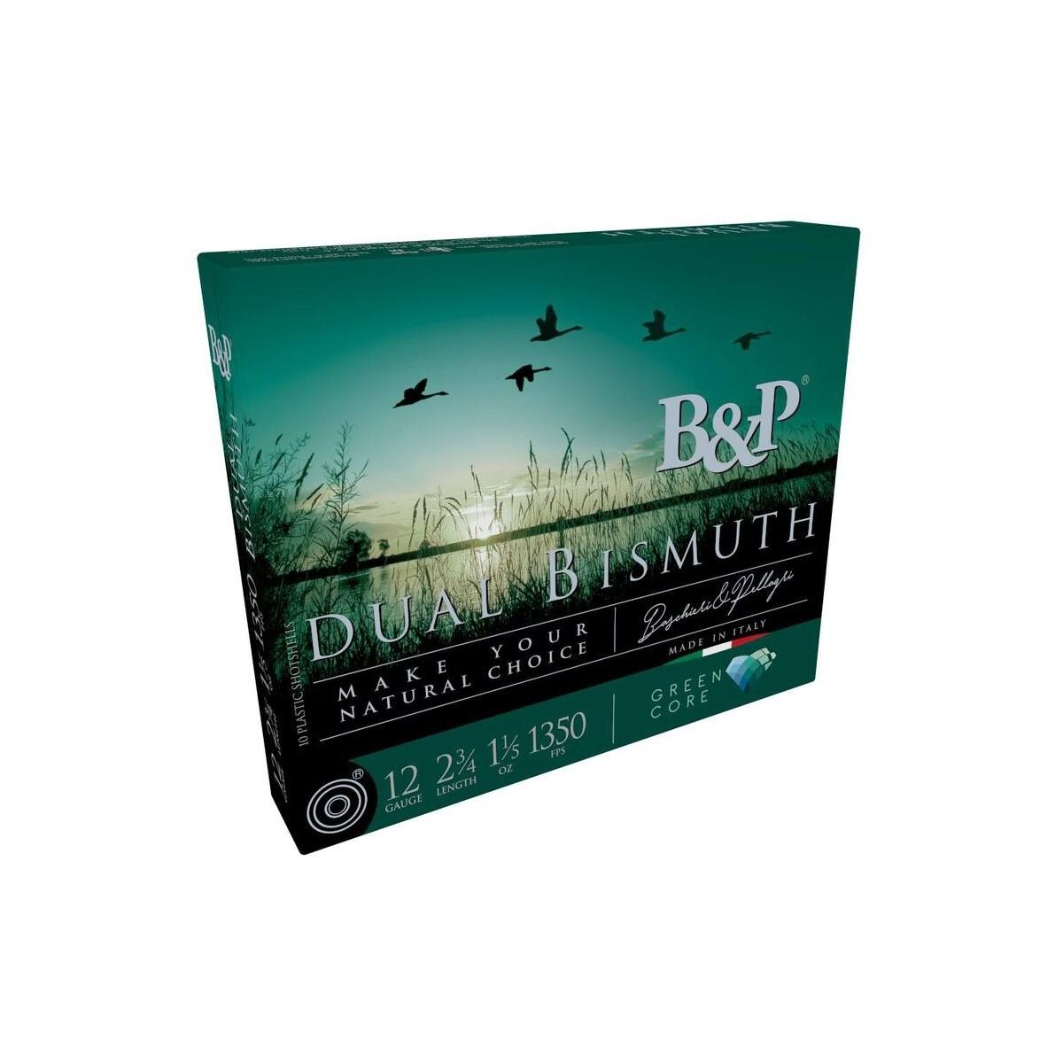 B&P DUAL BISMUTH 12GA 2-3/4'' 1-1/5OZ  4+3 1350FPS 10/RD