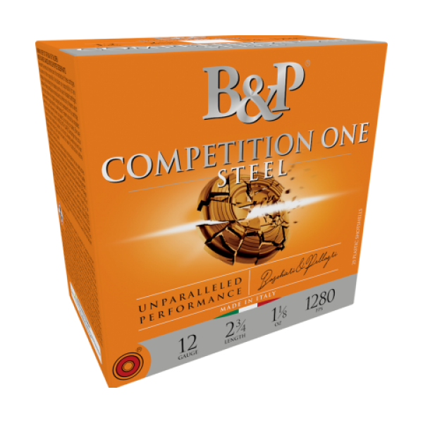 Competition One-12 ga. 2 3/4 Inch 1 1/8 oz-7.5 Steel shot 1280fps 25 rnd/bx