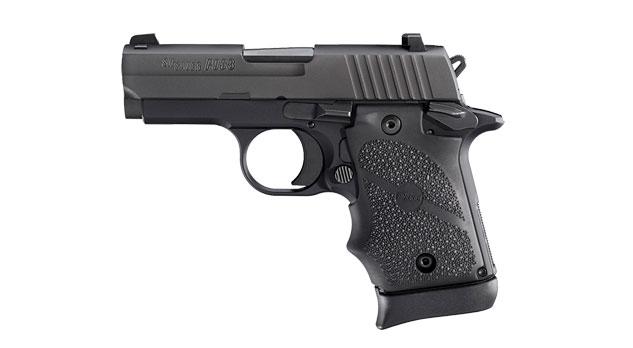 Sig P938, 9mm, 3, 7rd, Black Nitron, Night Sights, Black Rubber Grips