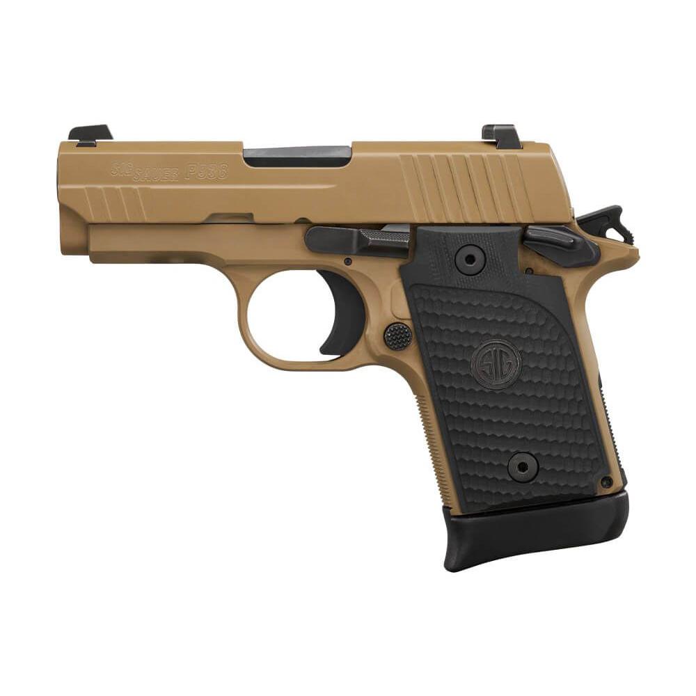 P938 9MM 3IN EMPEROR SCORPION FDE SAO SIGLITE BLK G10 GRIP (1)6RD & 7RD MAG