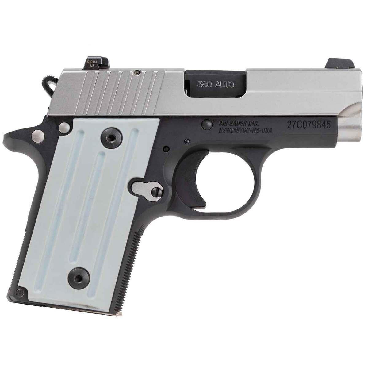 P238, 380ACP, 2.7IN, BLK/SS, SAO, SIGLITE, POLY GRIP, 1-6RND, CA COMP