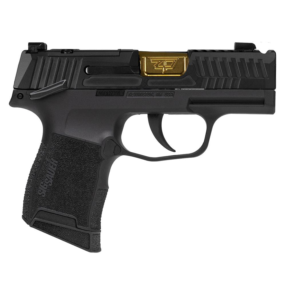P365 9MM 3.1IN  STRKR XRAY3 OR 2 MAGS MANL SAFTY-Orca Cut Gld Brl Black