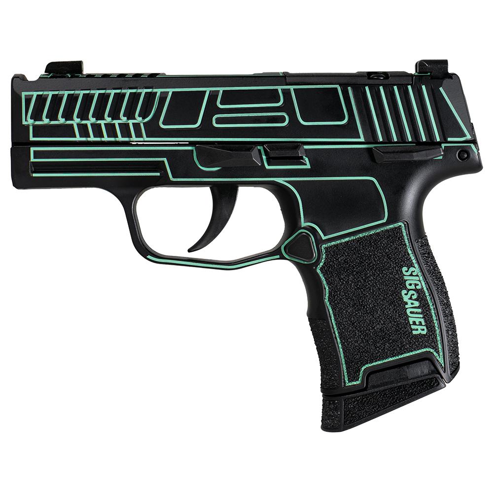 P365 9MM 3.1 STKR XRAY3 2 MAG MAN SAFT-Orca Cut Spctrm Brl Blk/Tiffany Lsr