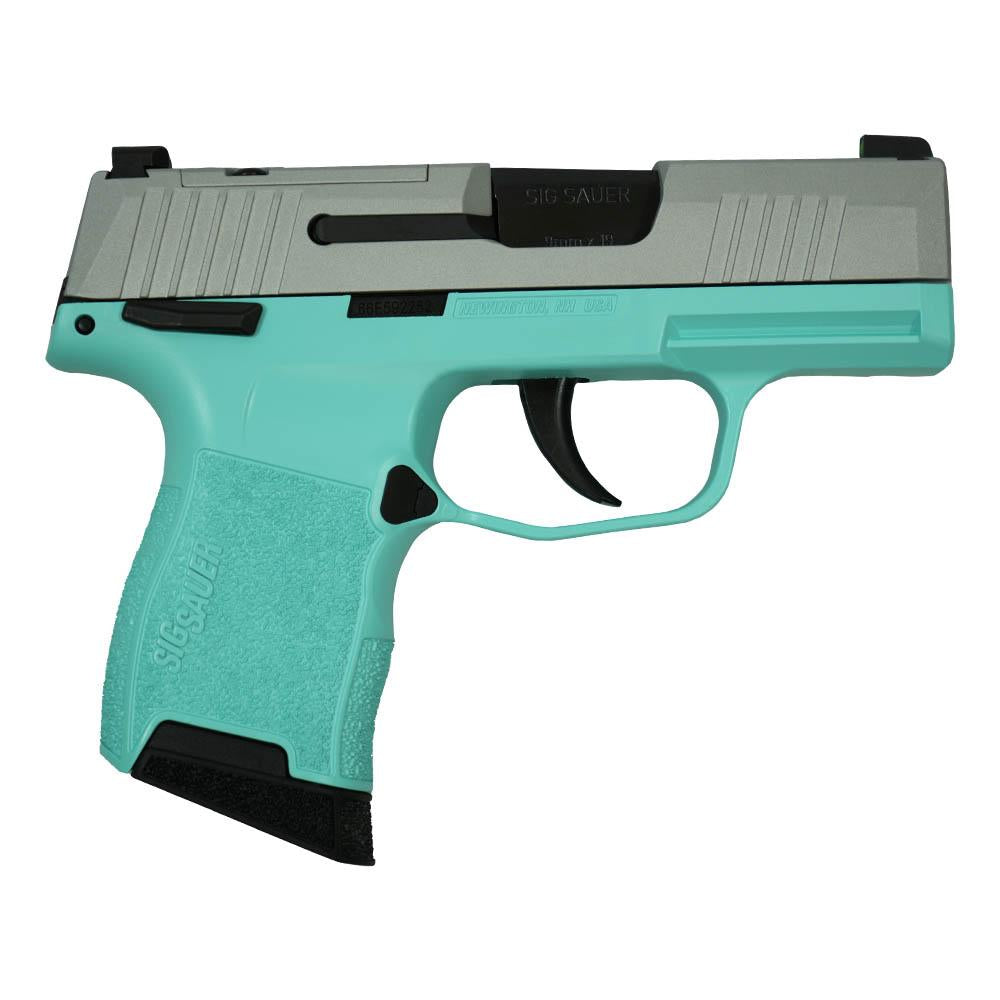 P365 9MM 3.1IN  BLK STRIKR XRAY3 OR 2 MAGS MANUAL SAFETY-ROBINS EGG BLUE