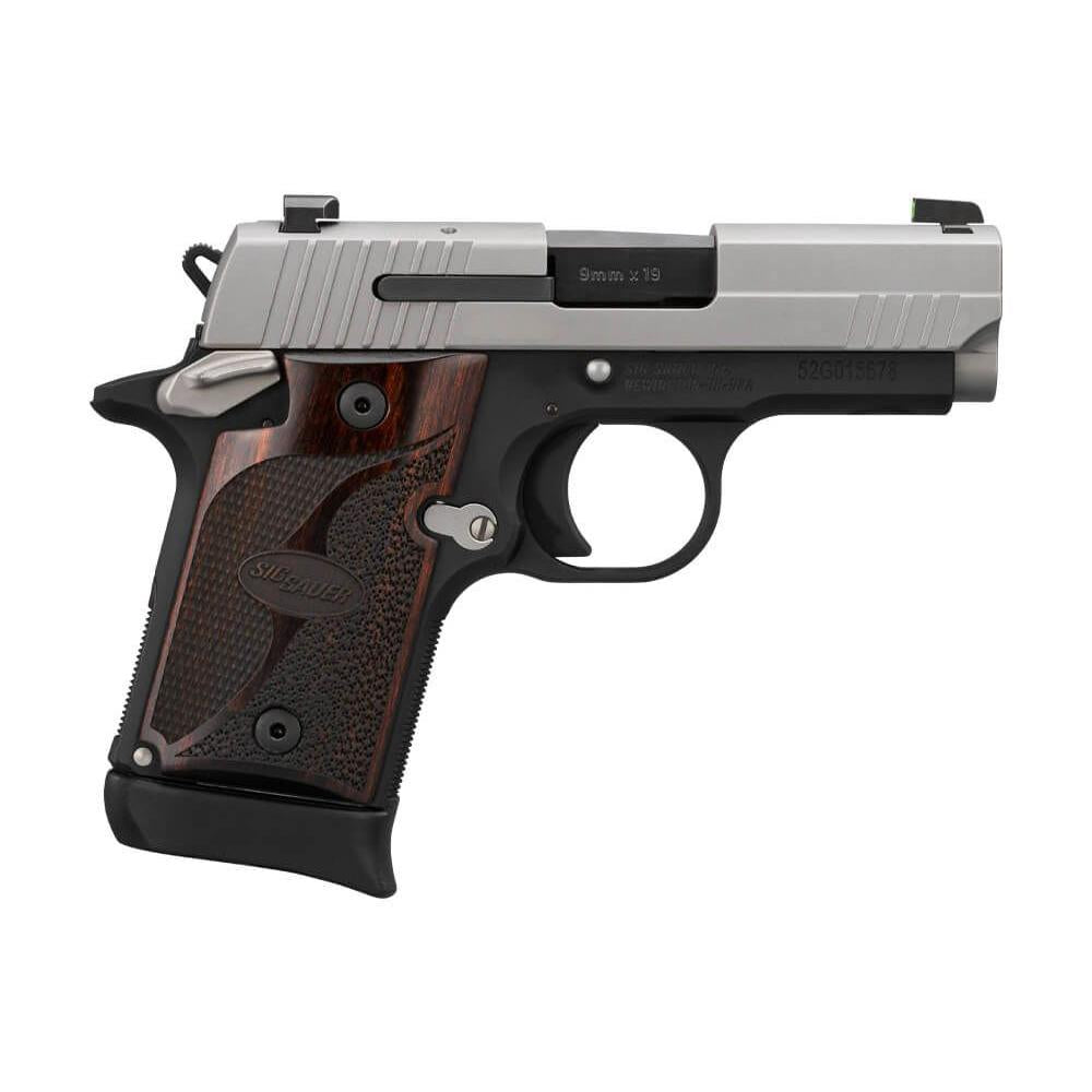 SIG P938 9MM 3IN 2-T STNLS X-RAY 3 WLNT GRP (1)6RD(1)7RD AMBI SAFETY
