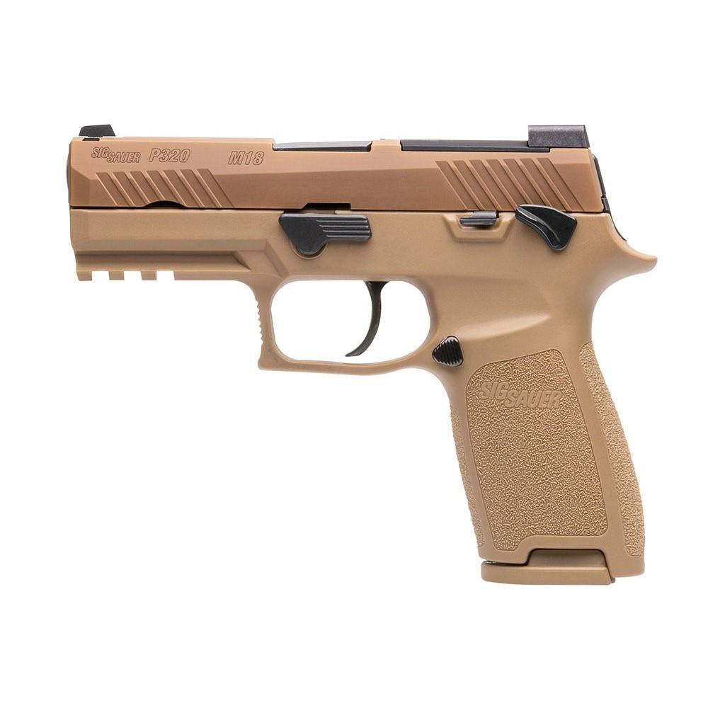 SIG P320 M18 - CA COMPLIANT - 9MM (3) 10RD MAGS COYOTE