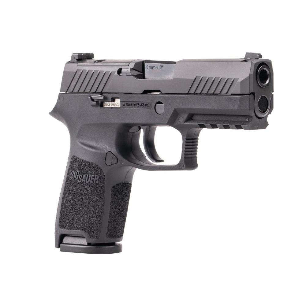 P320 9MM 3.9IN NITRON BLK STRIKER SIGLITE (2) 10RD OR MA COM