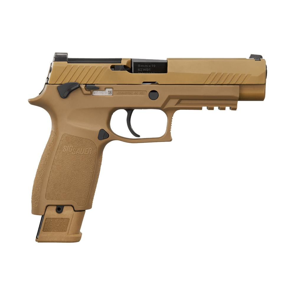 Sig M17, 9mm, 4.7IN, Coyote (1) 17RND (2) 21 RND Mag, Manual Safety