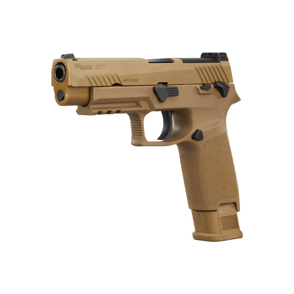Sig M17, 9mm, 4.7IN, Coyote (1) 17RND (2) 21 RND Mag, Manual Safety