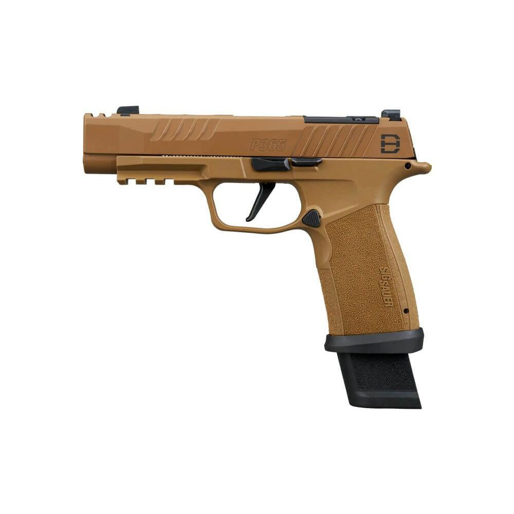 SIG P365 9MM 3.7IN DH3 COYOTE X-RAY 3 OR (2)21RD (1)17RD MAG COMP MAGWELL
