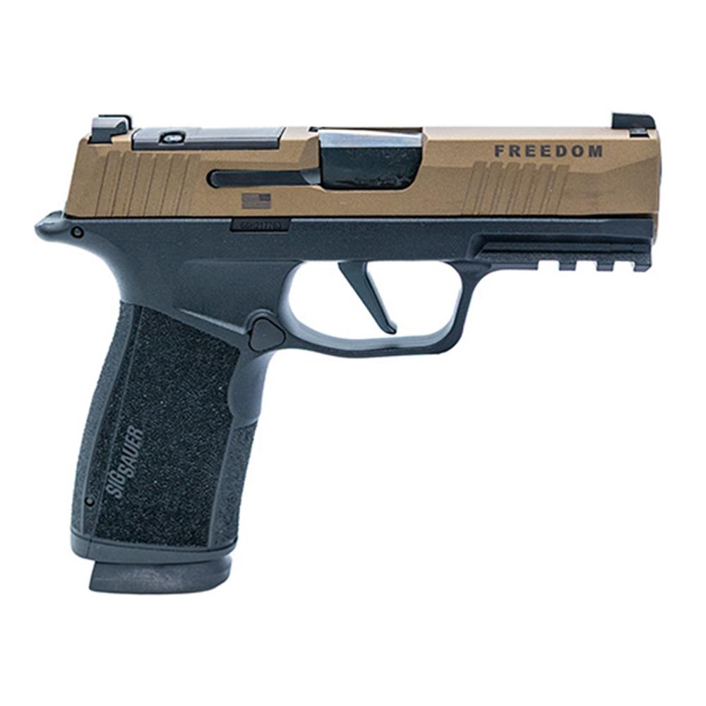 SIG P365 9MM 3.7IN X-SER 2-T BRONZE X-RAY 3 OR BLK GRIP (2)17RD FRDM