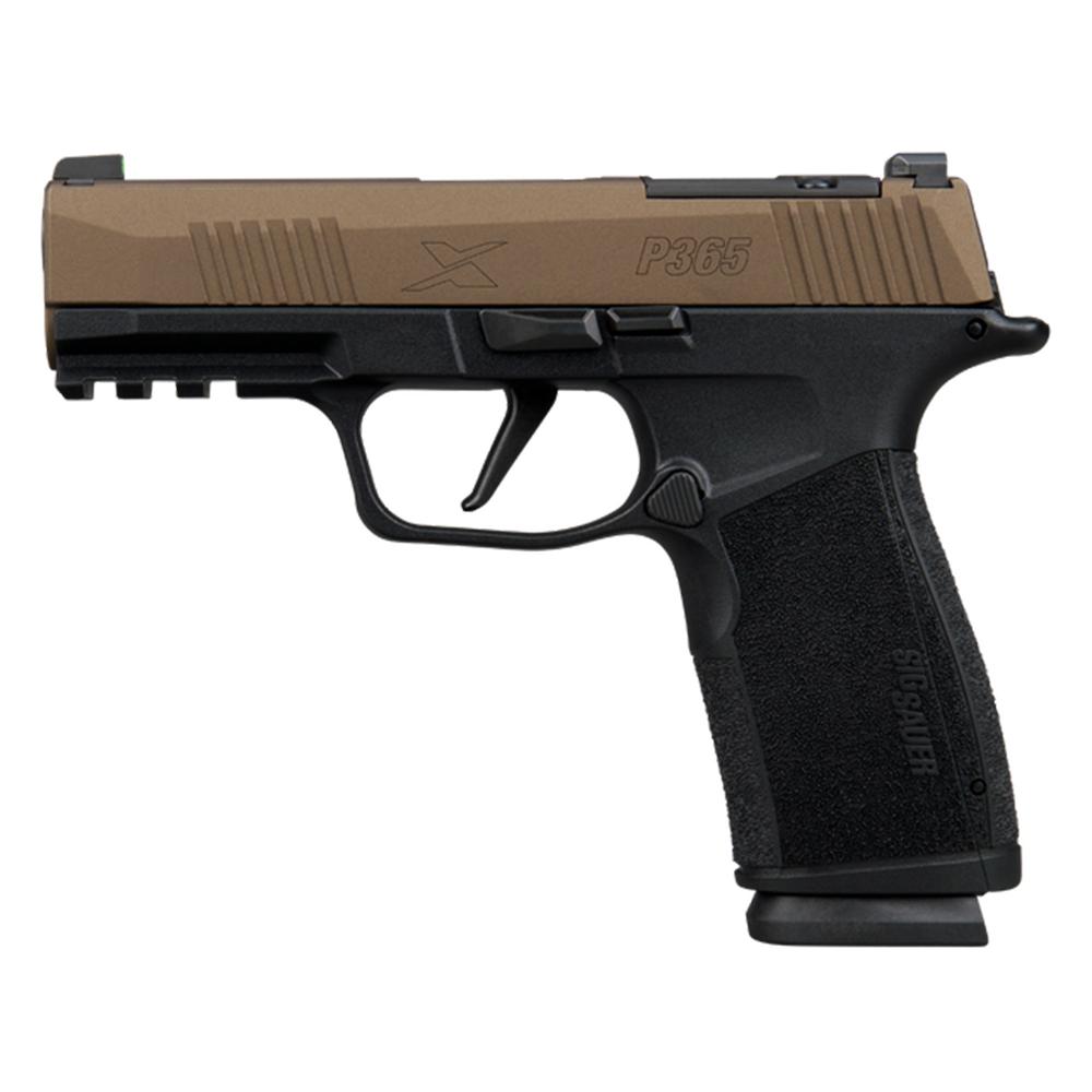 SIG P365 9MM 3.7IN X-SER 2-T BRONZE X-RAY 3 OR BLK GRIP (2)17RD FRDM