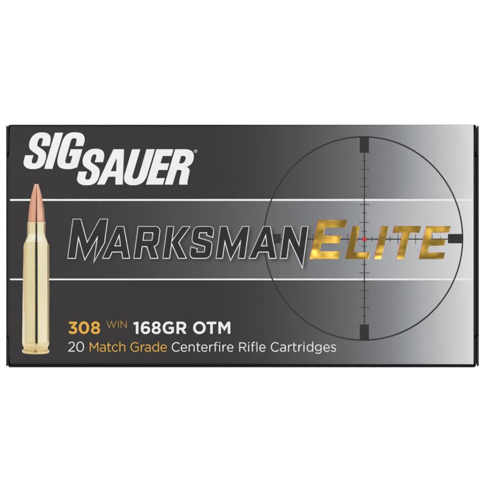 AMMO 308 WIN 168GR ELITE MATCH GRADE OTM BOX/20