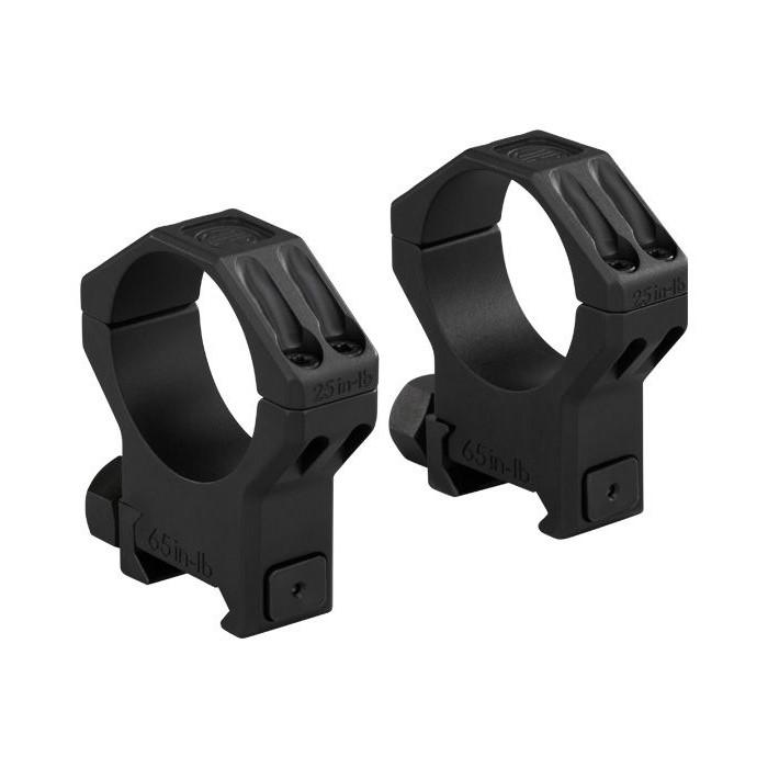 ALPHA6 SCOPE RING SET 34MM HIGH PROFILE 1.12 IN AL MATTE BLK