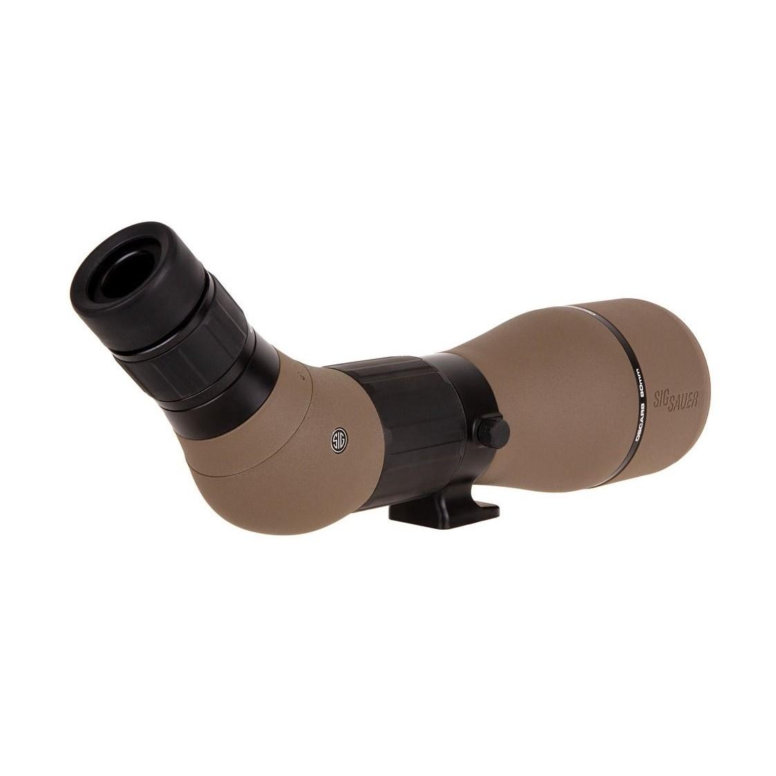 OSCAR8 SPOTTING SCOPE, 27-55X80MM, HDX LENS, ANGLED EYEPIECE, FDE