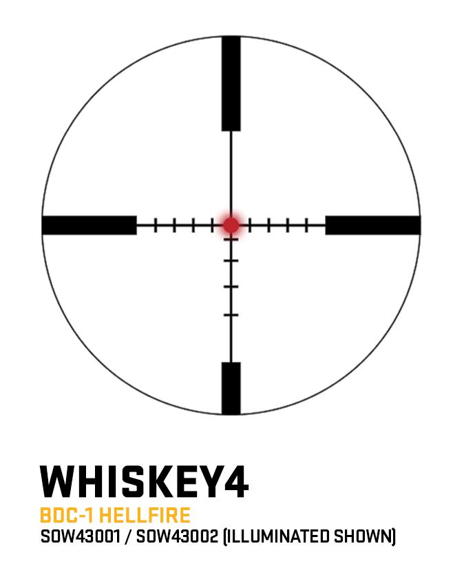 WHISKEY 4 SCOPE 3-12X44MM 30MM SFP BDC SIDE FOCUS