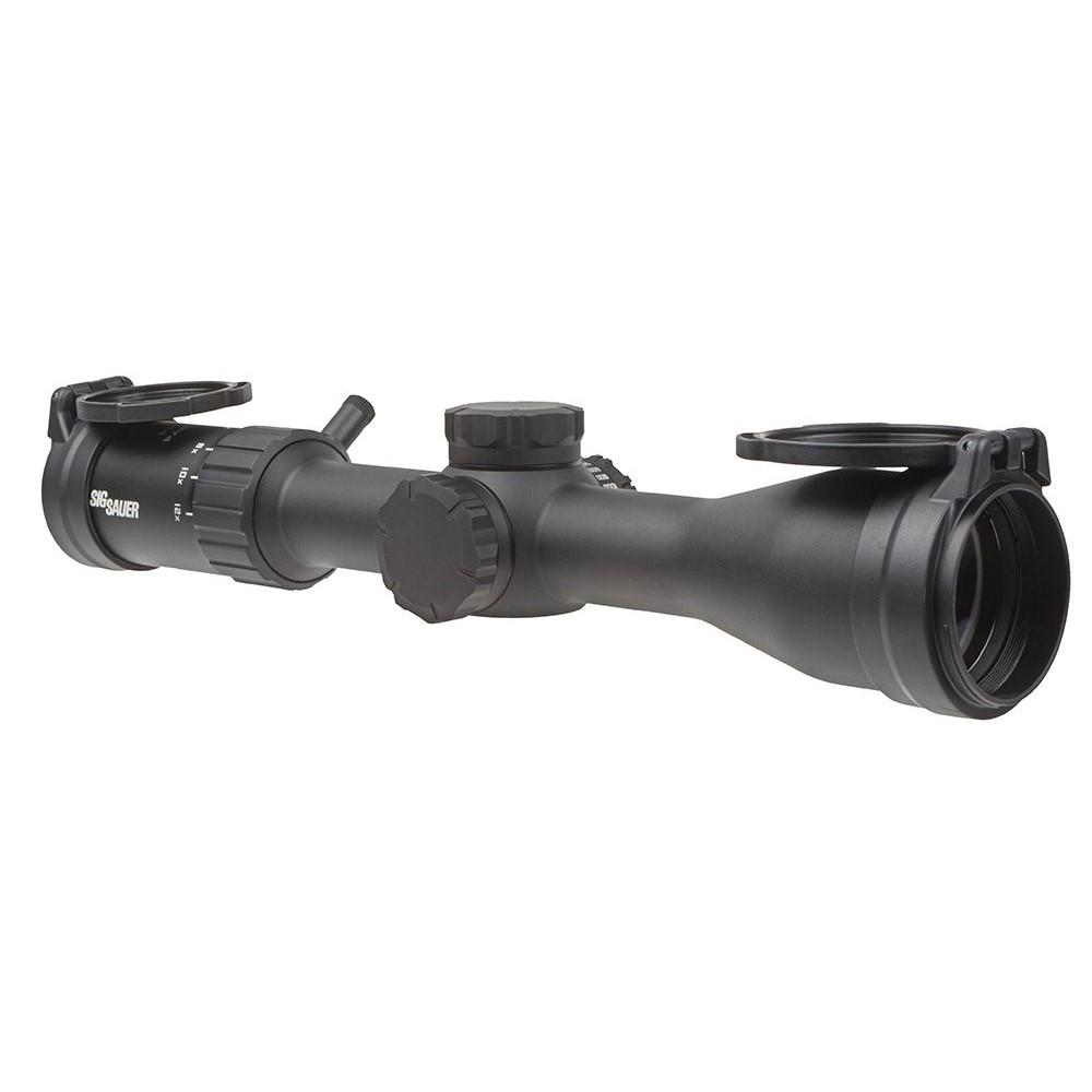 WHISKEY 4 SCOPE 3-12X44MM 30MM SFP QUADPLEX RETICLE CAPPED 0.25 MOA BLK