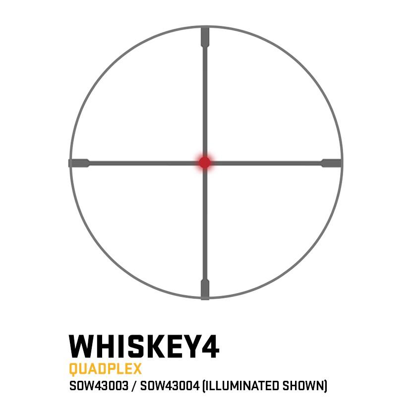 WHISKEY 4 SCOPE 3-12X44MM 30MM SFP QUADPLEX RETICLE CAPPED 0.25 MOA BLK