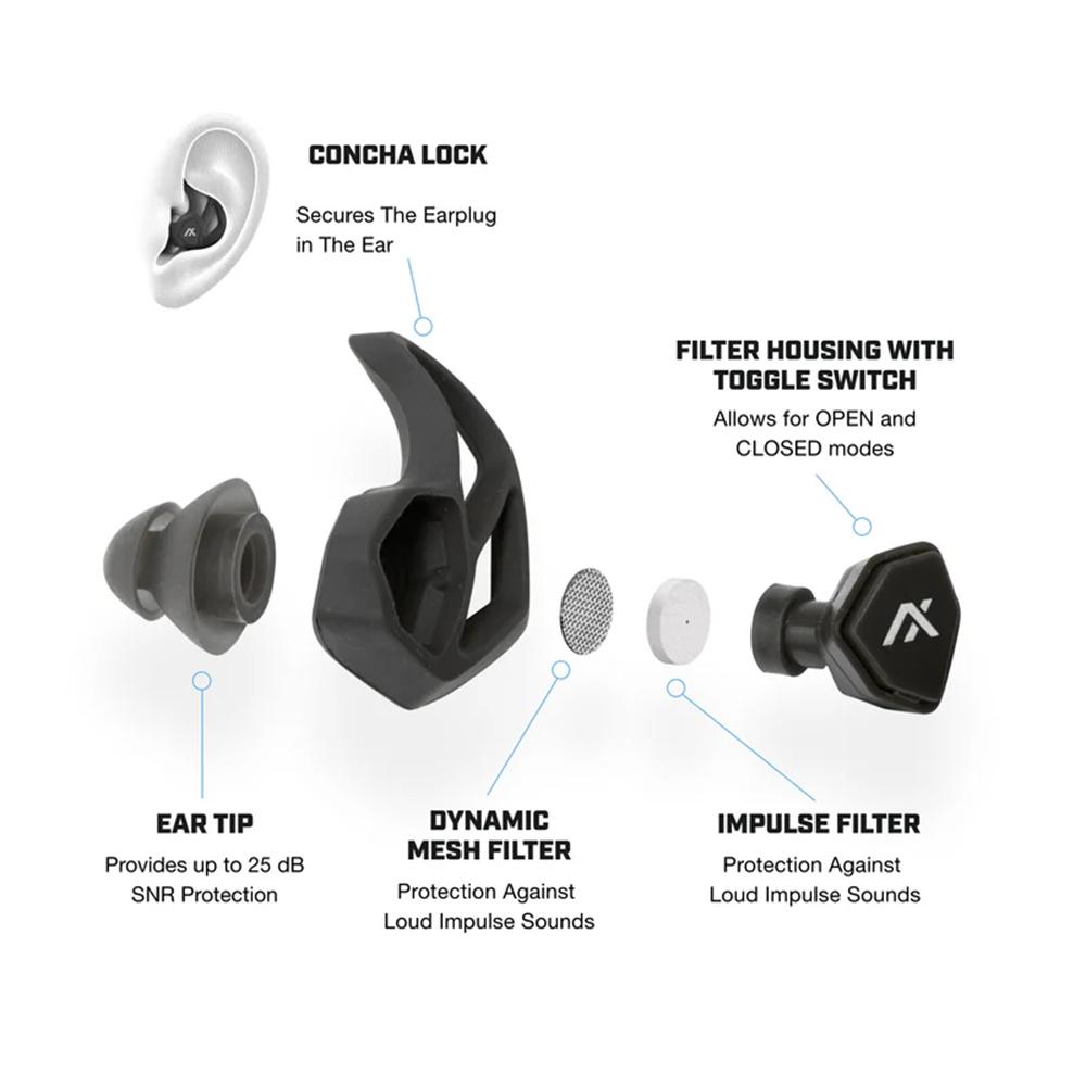 Axil X30i Earplug - Desert Tan