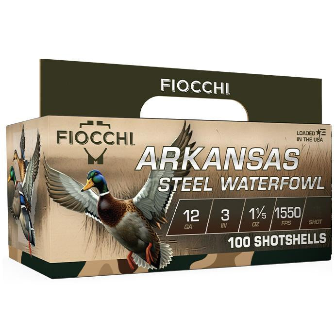 Fiocchi ARKANSAS STEEL WATERFOWL 12GA 3 #3 1550 fps 100 Rds