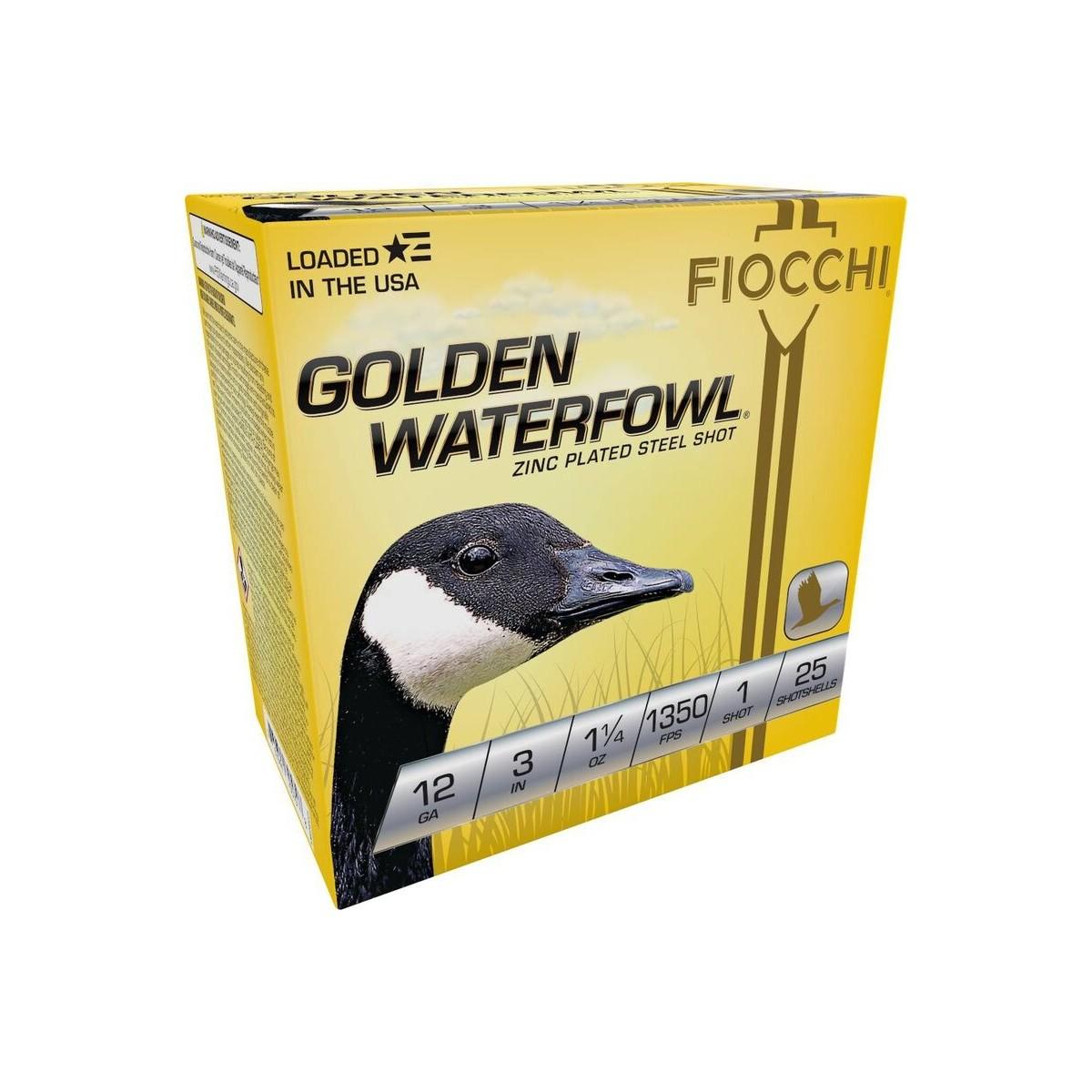 FIOCCHI 12GA GOLDEN WATERFOWL 3 1-1/4OZ 1 1350 FPS 25/RD