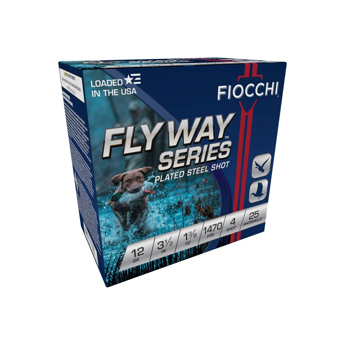 FIOCCHI 12GA FLYWAY STEEL WATERFOWL 3 1-1/8OZ 4 1500 FPS 25/RD