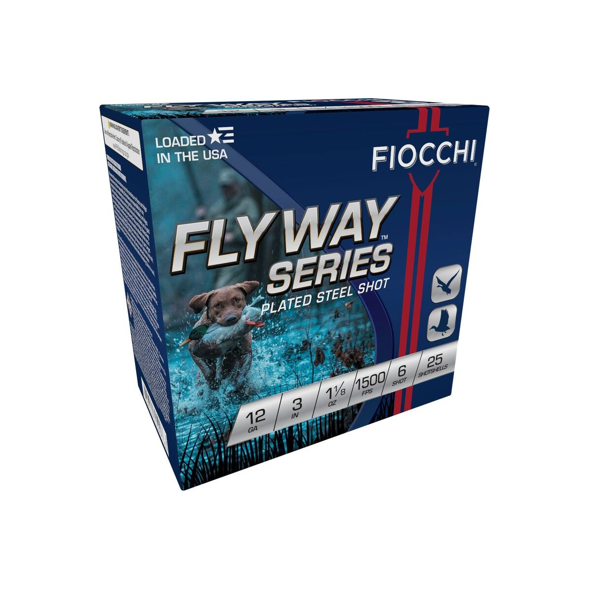 FIOCCHI 12GA FLYWAY STEEL WATERFOWL 3 1-1/8OZ 6 1500 FPS 25/RD
