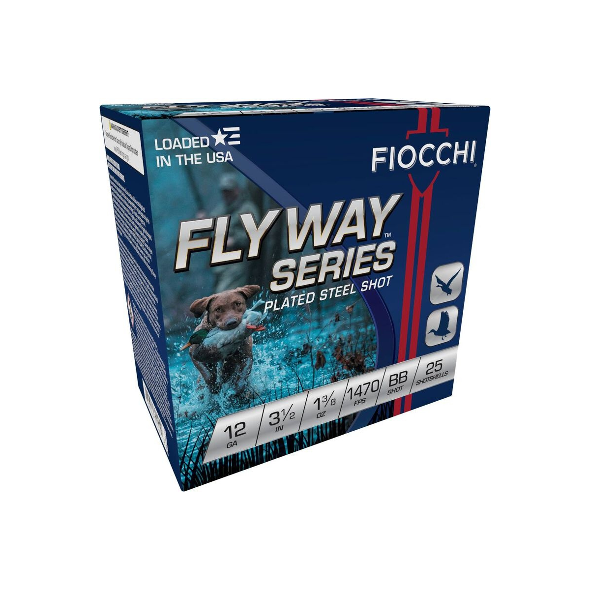 FIOCCHI 12GA FLYWAY STEEL WATERFOWL 3 1-1/8OZ BB 1500 FPS 25/RD